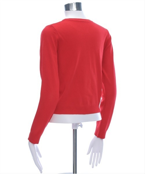 CLEAR BASIC（クリアベーシック）の「パールボタン長袖ニットカーディガン[オフィスカジュアル 着回し抜群 大人]≪再入荷≫（カーディガン/ボレロ・レディース・ブラック/オフホワイト/イエロー/レッド/ボルドー・F）」の12枚目の写真