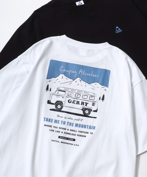 GERRY(ジェリー)の「GERRY/ジェリー オーバーサイズ アウトドア バックプリント ロゴ ワンポイン刺繍 半袖Tシャツ/レディース メンズ(Tシャツ/カットソー・メンズ・ホワイト系その他/ブラック系その他/ブラック/ホワイト/ホワイト系その他2/ブラック系その他2/ホワイト系その他3/ブラック系その他4/ブラック系その他6/ホワイト系その他4/ブラック系その他3/ブラック系その他5/ホワイト系その他5/ホワイト系その他6・M/L/LL)」の3枚目の写真