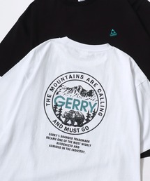 GERRY/ジェリー オーバーサイズ アウトドア バックプリント ロゴ ワンポイン刺繍 半袖Tシャツ/レディース メンズ