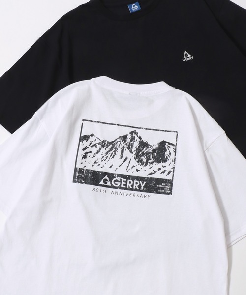 GERRY(ジェリー)の「GERRY/ジェリー オーバーサイズ アウトドア バックプリント ロゴ ワンポイン刺繍 半袖Tシャツ/レディース メンズ(Tシャツ/カットソー・メンズ・ホワイト系その他/ブラック系その他/ブラック/ホワイト/ホワイト系その他2/ブラック系その他2/ホワイト系その他3/ブラック系その他4/ブラック系その他6/ホワイト系その他4/ブラック系その他3/ブラック系その他5/ホワイト系その他5/ホワイト系その他6・M/L/LL)」の1枚目の写真
