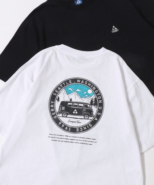GERRY(ジェリー)の「GERRY/ジェリー オーバーサイズ アウトドア バックプリント ロゴ ワンポイン刺繍 半袖Tシャツ/レディース メンズ(Tシャツ/カットソー・メンズ・ホワイト系その他/ブラック系その他/ブラック/ホワイト/ホワイト系その他2/ブラック系その他2/ホワイト系その他3/ブラック系その他4/ブラック系その他6/ホワイト系その他4/ブラック系その他3/ブラック系その他5/ホワイト系その他5/ホワイト系その他6・M/L/LL)」の5枚目の写真