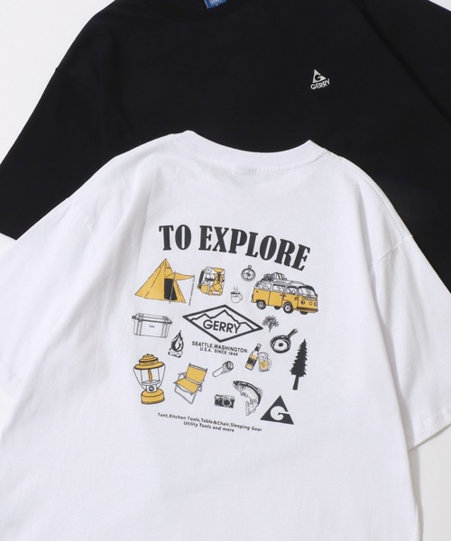 GERRY(ジェリー)の「GERRY/ジェリー オーバーサイズ アウトドア バックプリント ロゴ ワンポイン刺繍 半袖Tシャツ/レディース メンズ(Tシャツ/カットソー・メンズ・ホワイト系その他/ブラック系その他/ブラック/ホワイト/ホワイト系その他2/ブラック系その他2/ホワイト系その他3/ブラック系その他4/ブラック系その他6/ホワイト系その他4/ブラック系その他3/ブラック系その他5/ホワイト系その他5/ホワイト系その他6・M/L/LL)」の6枚目の写真