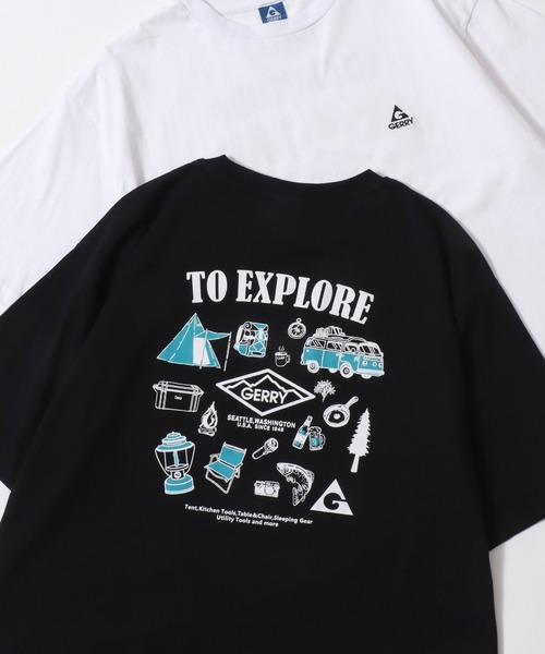 GERRY(ジェリー)の「GERRY/ジェリー オーバーサイズ アウトドア バックプリント ロゴ ワンポイン刺繍 半袖Tシャツ/レディース メンズ(Tシャツ/カットソー・メンズ・ホワイト系その他/ブラック系その他/ブラック/ホワイト/ホワイト系その他2/ブラック系その他2/ホワイト系その他3/ブラック系その他4/ブラック系その他6/ホワイト系その他4/ブラック系その他3/ブラック系その他5/ホワイト系その他5/ホワイト系その他6・M/L/LL)」の13枚目の写真