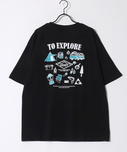 GERRY(ジェリー)の「GERRY/ジェリー オーバーサイズ アウトドア バックプリント ロゴ ワンポイン刺繍 半袖Tシャツ/レディース メンズ(Tシャツ/カットソー・メンズ・ホワイト系その他/ブラック系その他/ブラック/ホワイト/ホワイト系その他2/ブラック系その他2/ホワイト系その他3/ブラック系その他4/ブラック系その他6/ホワイト系その他4/ブラック系その他3/ブラック系その他5/ホワイト系その他5/ホワイト系その他6・M/L/LL)」の18枚目の写真