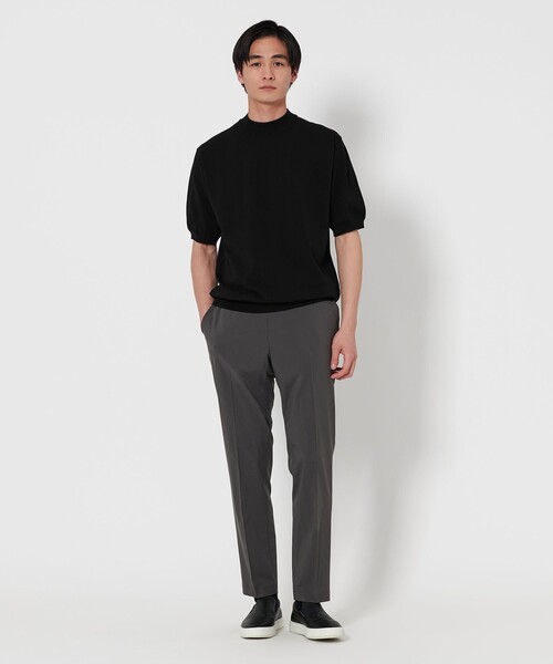 UNITED ARROWS(ユナイテッドアローズ)の「ショートスリーブ モックネックニット UA COZY ーウォッシャブル・抗菌防臭ー(ニット/セーター・メンズ・シャーベット/ブラック/ホワイト/ネイビー/ライトグレー・S/XXL/XL/L/M)」の18枚目の写真