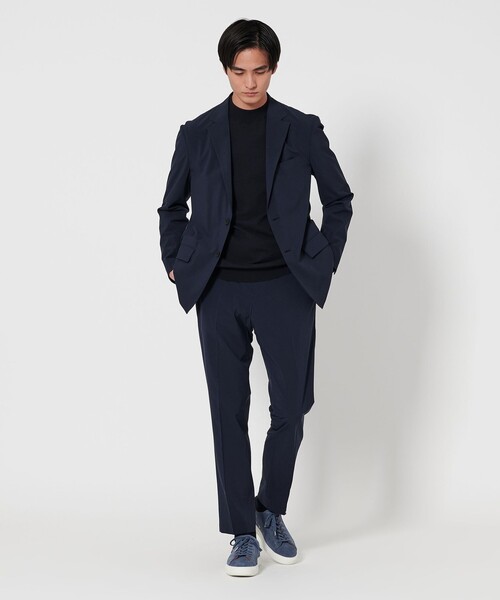 UNITED ARROWS(ユナイテッドアローズ)の「ショートスリーブ モックネックニット UA COZY ーウォッシャブル・抗菌防臭ー(ニット/セーター・メンズ・シャーベット/ブラック/ホワイト/ネイビー/ライトグレー・S/XXL/XL/L/M)」の13枚目の写真