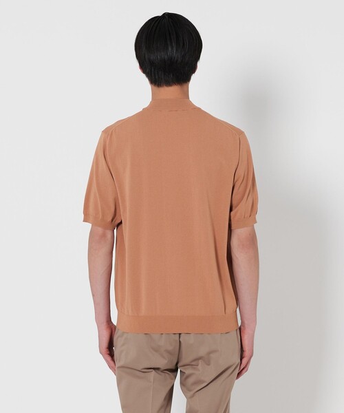 ショートスリーブ モックネックニット UA COZY ーウォッシャブル
