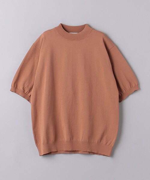 ショートスリーブ モックネックニット UA COZY ーウォッシャブル