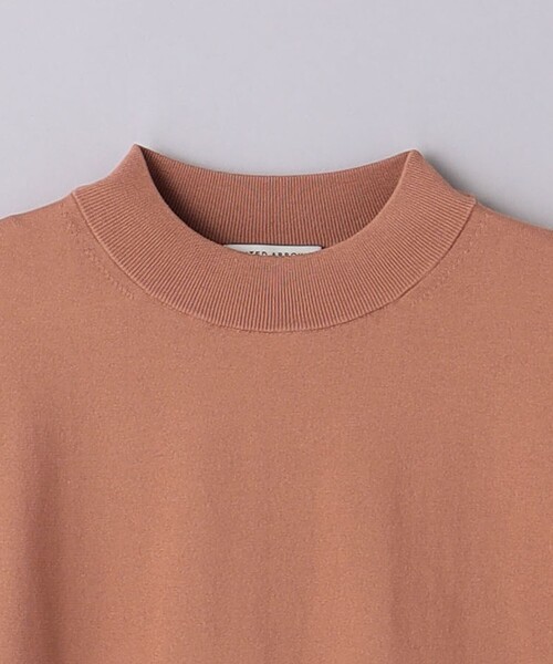 ショートスリーブモックネックニットUA COZY―ウォッシャブル、抗菌防臭 ショートスリーブ モックネックニット UA COZY ーウォッシャブル