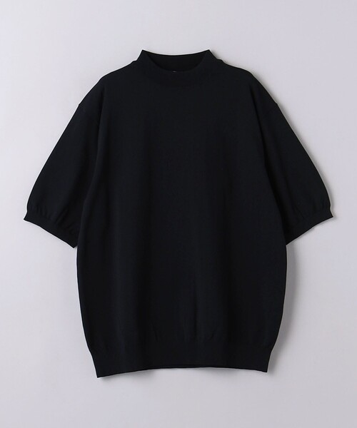 ショートスリーブ モックネックニット UA COZY ーウォッシャブル