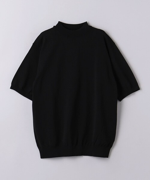 ショートスリーブ モックネックニット UA COZY ーウォッシャブル