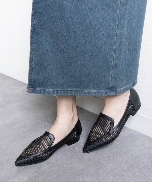 Fabby fabby(ファビィーファビィー)の「ポインテッドトゥメッシュシューズ(パンプス・レディース・ブラック/オフホワイト/シルバー・SMALL/MEDIUM/LARGE)」の15枚目の写真