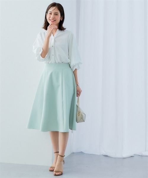 7days Life Styling(セブンデイズライフスタイリング)の「カットソー素材 メタルボタンタックスリーブシャツ(シャツ/ブラウス・レディース・オフホワイト/ブルー系/ネイビー・S/M/L/LL)」の18枚目の写真