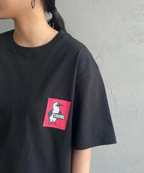 CHUMS（チャムス）の「[CHUMS/チャムス] 別注 ヒストリーロゴ バックプリントショートスリーブTシャツ（Tシャツ/カットソー・レディース・ブラック/ホワイト・XL/M/XXL/L）」の6枚目の写真