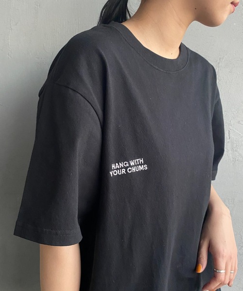 CHUMS（チャムス）の「[CHUMS/チャムス] 別注 ヒストリーロゴ バックプリントショートスリーブTシャツ（Tシャツ/カットソー・レディース・ブラック/ホワイト・XL/M/XXL/L）」の7枚目の写真