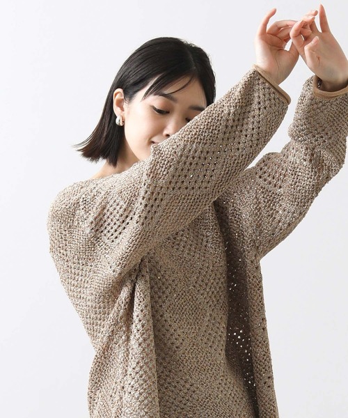 最新　グレディブリリアン スパンコールダイヤすかしニット Gready Brilliant｜スパンコールダイヤすかしニット | Rakuten