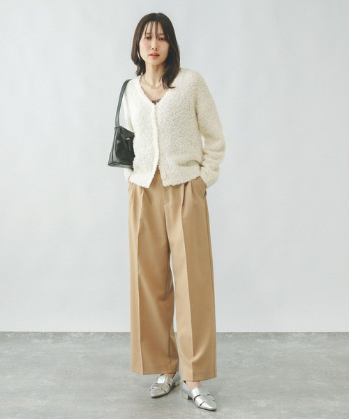 GLOBAL WORK(グローバルワーク)の「フェザータッチVカーデ長袖/321324(カーディガン/ボレロ・レディース・オフホワイト/ブラック/ブルー系その他2/グリーン系その他3・LARGE/MEDIUM)」の6枚目の写真