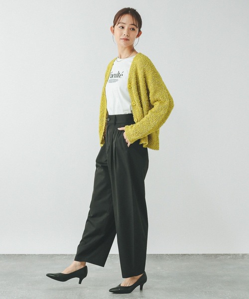 GLOBAL WORK(グローバルワーク)の「フェザータッチVカーデ長袖/321324(カーディガン/ボレロ・レディース・オフホワイト/ブラック/ブルー系その他2/グリーン系その他3・LARGE/MEDIUM)」の14枚目の写真