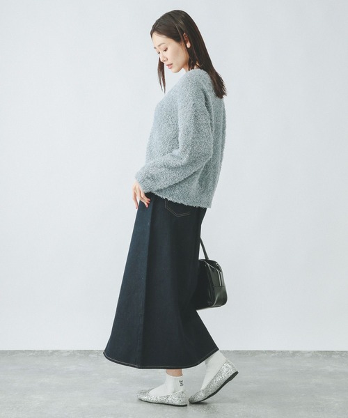 GLOBAL WORK(グローバルワーク)の「フェザータッチVカーデ長袖/321324(カーディガン/ボレロ・レディース・オフホワイト/ブラック/ブルー系その他2/グリーン系その他3・LARGE/MEDIUM)」の18枚目の写真