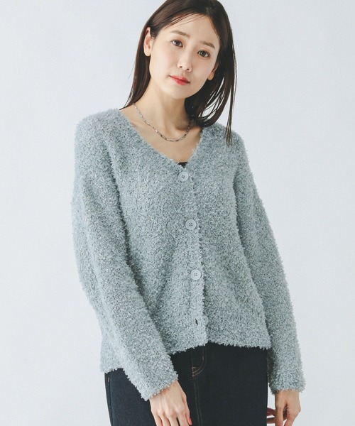 GLOBAL WORK(グローバルワーク)の「フェザータッチVカーデ長袖/321324(カーディガン/ボレロ・レディース・オフホワイト/ブラック/ブルー系その他2/グリーン系その他3・LARGE/MEDIUM)」の19枚目の写真