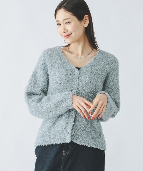 GLOBAL WORK(グローバルワーク)の「フェザータッチVカーデ長袖/321324(カーディガン/ボレロ・レディース・オフホワイト/ブラック/ブルー系その他2/グリーン系その他3・LARGE/MEDIUM)」の20枚目の写真