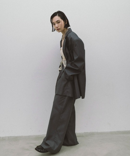 HANNE（アン）の「【Mikako collaboration】レイヤードタックパンツ（その他パンツ・レディース・ベージュ/グレー/ブラック・S/M）」の19枚目の写真