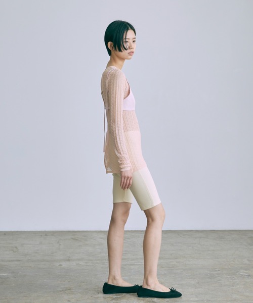 EN NEUME(エンノイム)の「Back Open Sheer Knit(ニット/セーター・レディース・ライム/コーラルピンク/レッド・FREE)」の21枚目の写真