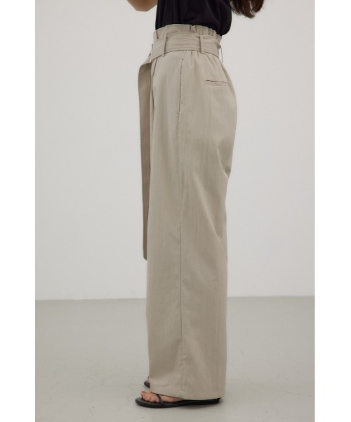 crie conforto（クリーコンフォルト）の「フロントラップワイドパンツ　ベルト取り外し可能（その他パンツ・レディース・ピンク/ベージュ/ブラック・MEDIUM/SMALL）」の8枚目の写真
