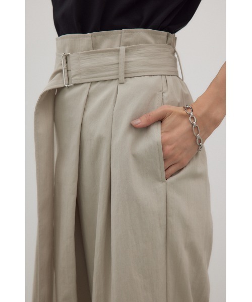 crie conforto（クリーコンフォルト）の「フロントラップワイドパンツ　ベルト取り外し可能（その他パンツ・レディース・ピンク/ベージュ/ブラック・MEDIUM/SMALL）」の12枚目の写真