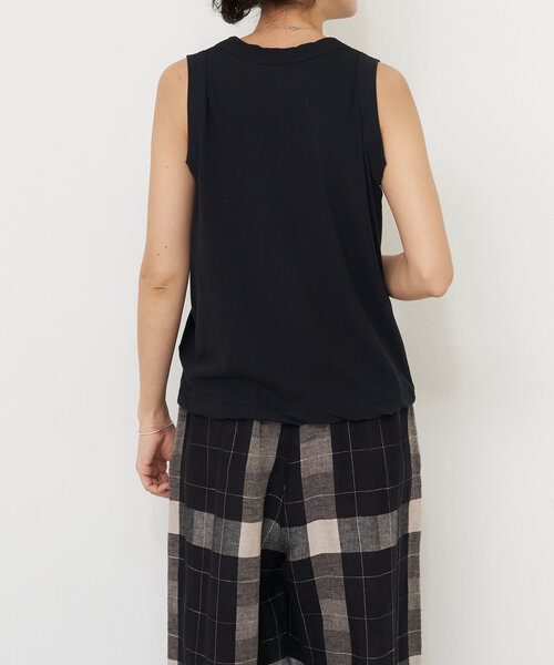 BEARDSLEY（ビアズリー）の「強撚さらっとタンクトップ（Tシャツ/カットソー・レディース・グレー/ホワイト/ブラック・FREE）」の14枚目の写真