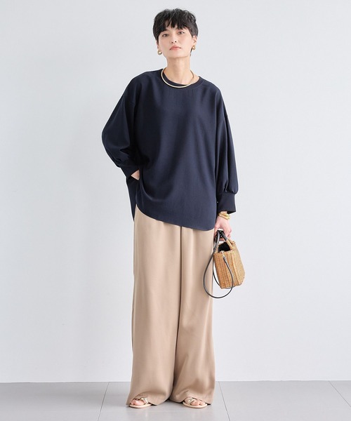 BARNYARDSTORM（バンヤードストーム）の「BARNYARDSTORM / 7分袖Tブラウス　ハンドウォッシャブル（Tシャツ/カットソー・レディース・ネイビー/ホワイト・S/M）」の19枚目の写真