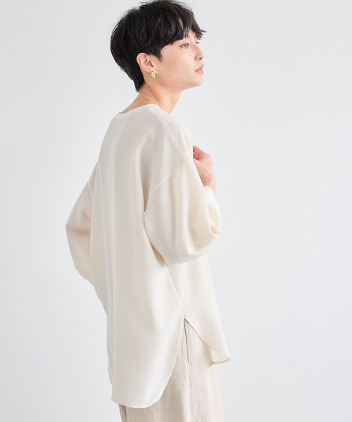 BARNYARDSTORM（バンヤードストーム）の「BARNYARDSTORM / 7分袖Tブラウス　ハンドウォッシャブル（Tシャツ/カットソー・レディース・ネイビー/ホワイト・S/M）」の16枚目の写真