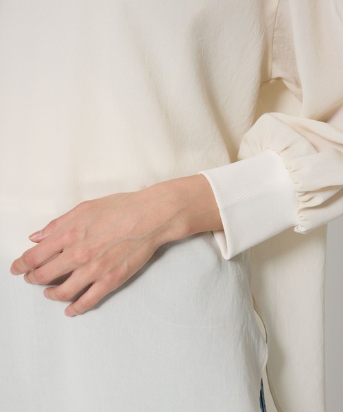 BARNYARDSTORM（バンヤードストーム）の「BARNYARDSTORM / 7分袖Tブラウス　ハンドウォッシャブル（Tシャツ/カットソー・レディース・ネイビー/ホワイト・S/M）」の7枚目の写真