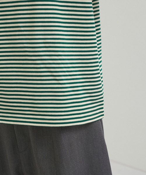 STAR&STRIPE（スターアンドストライプ）の「【STAR＆STRIPE(スター&ストライプ)】RINGER TEE（Tシャツ/カットソー・レディース・ブラック/グリーン/レッド/ネイビー・M）」の10枚目の写真