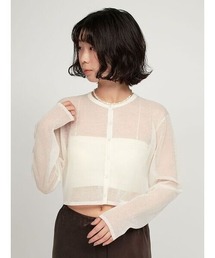 emmi | リネン混シアーニットカーディガン(カーディガン/ボレロ)