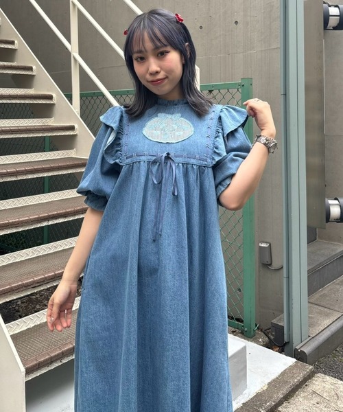 Candy Stripper（キャンディストリッパー）の「DEAR PEPE DENIM ワンピース（ワンピース・レディース・インディゴブルー/ライトインディゴブルー・FREE）」の15枚目の写真