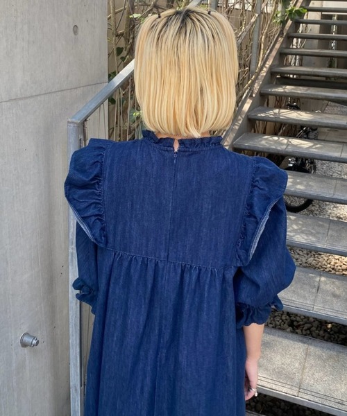 Candy Stripper（キャンディストリッパー）の「DEAR PEPE DENIM ワンピース（ワンピース・レディース・インディゴブルー/ライトインディゴブルー・FREE）」の10枚目の写真