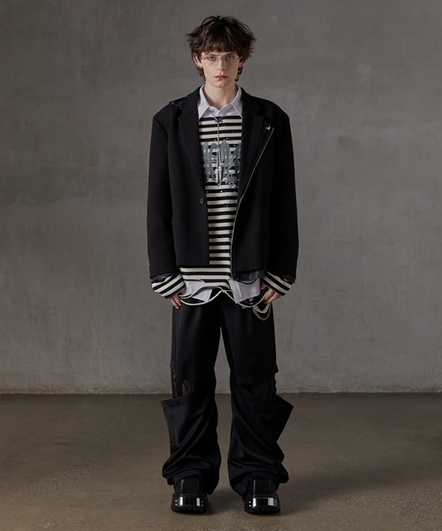 GRANCY】Patterned All Over Rhinestone Graphic Longsleeve