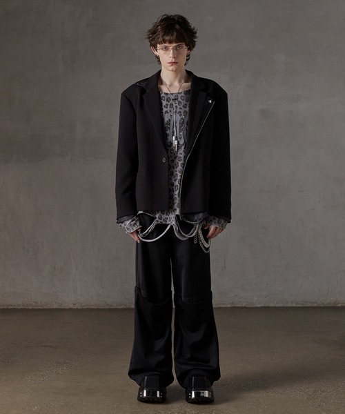 GRANCY】Patterned All Over Rhinestone Graphic Longsleeve