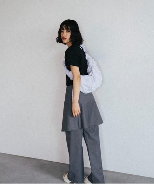 duei（デュイ）の「ベーシッククロップドTシャツ（Tシャツ/カットソー・レディース・ホワイト/ブラック・FREE）」の10枚目の写真