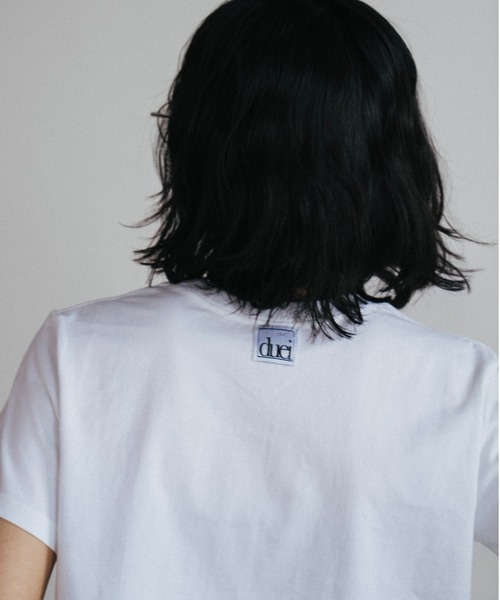duei（デュイ）の「ベーシッククロップドTシャツ（Tシャツ/カットソー・レディース・ホワイト/ブラック・FREE）」の14枚目の写真