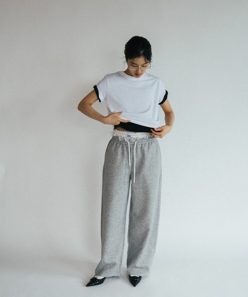 duei（デュイ）の「ベーシッククロップドTシャツ（Tシャツ/カットソー・レディース・ホワイト/ブラック・FREE）」の5枚目の写真