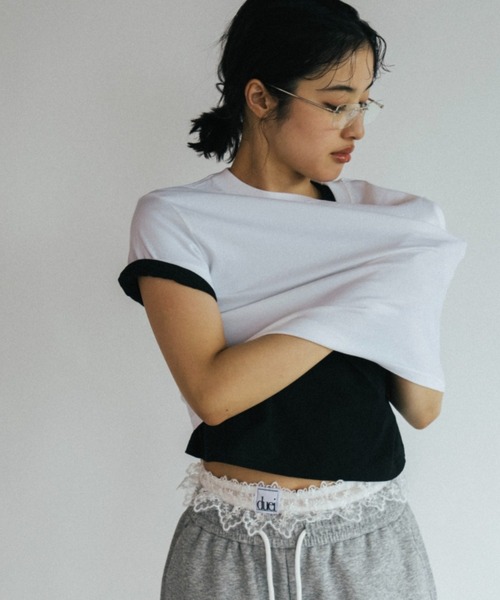 ベーシッククロップドTシャツ（Tシャツ/カットソー）｜duei