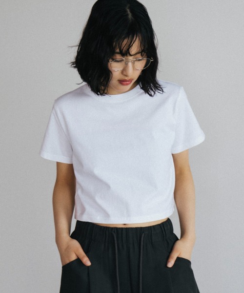 ベーシッククロップドTシャツ（Tシャツ/カットソー）｜duei