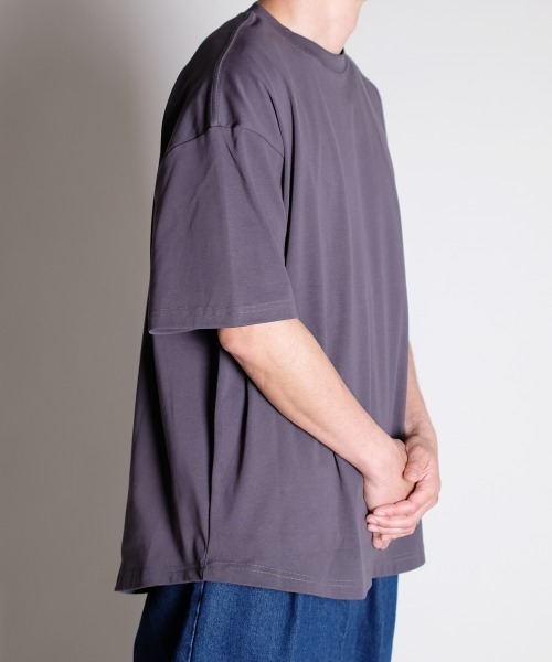 rehacer(レアセル)の「R. : OverSize Round Tech S/S(Tシャツ/カットソー・メンズ・ブラック/ホワイト/グレー・MEDIUM/LARGE)」の2枚目の写真