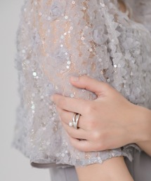 Leja（レジャ）の「【LEJA】モダンパールオープンリング結婚式 パーティー 成人式 二次会 同窓会 お呼ばれ オケージョン 20代 30代（リング）」