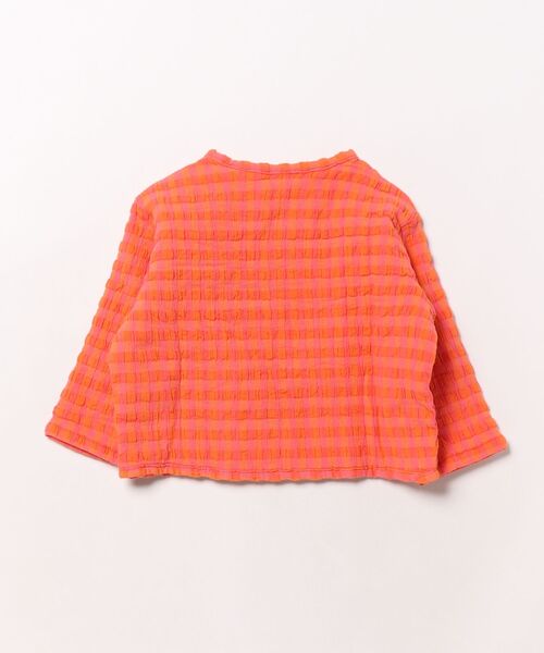 BOBO CHOSES(ボボショーズ)の「Vichy padded jacket(ノーカラージャケット・キッズ・ピンク・9MONTH/6MONTH)」の5枚目の写真