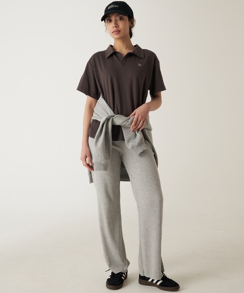 Eddie Bauer(エディーバウアー)の「開襟 Tシャツ(Tシャツ/カットソー・レディース・ホワイト/チャコール/杢グレー・S/L/M/XL)」の5枚目の写真