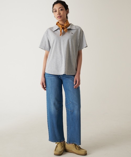 Eddie Bauer(エディーバウアー)の「開襟 Tシャツ(Tシャツ/カットソー・レディース・ホワイト/チャコール/杢グレー・S/L/M/XL)」の6枚目の写真