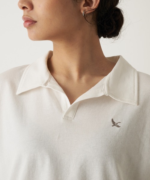 Eddie Bauer(エディーバウアー)の「開襟 Tシャツ(Tシャツ/カットソー・レディース・ホワイト/チャコール/杢グレー・S/L/M/XL)」の11枚目の写真